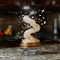 Culinary Explosion with Shimmering Gold Accents