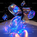 Futuristic Neon Abstract with Glowing Shapes