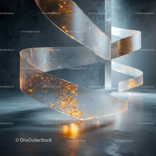 Futuristic Glowing Spiral in Modern Art Installation