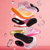Abstract Floating Shapes in Vibrant Pink and Orange