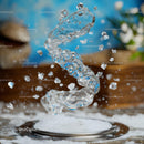 Artistic Splash of Water and Ice in Motion