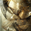 Abstract Golden Ribbon with Glittering Accents