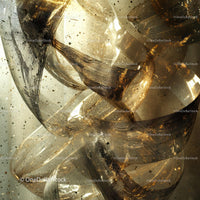 Abstract Golden Ribbon with Glittering Accents