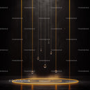 Elegant Minimalist Installation with Glowing Orbs