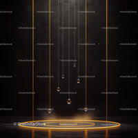 Elegant Minimalist Installation with Glowing Orbs