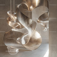 Abstract Metallic Sculpture with Elegant Curves