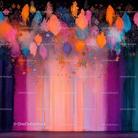 Vibrant Abstract Paint Splash on Canvas