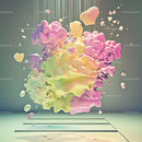 Colorful Pastel Cloud Formation in Abstract Digital Art