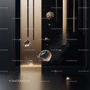 Abstract Gold and Black Minimalist Art Design