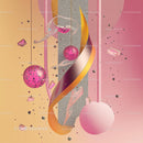 Vibrant Abstract with Pink and Gold Spheres