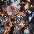 Futuristic Abstract Design with Glass and Metallic Elements