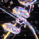 Colorful Iridescent Bubbles with Luminous Reflections