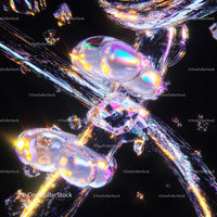 Colorful Iridescent Bubbles with Luminous Reflections