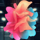 Vibrant Abstract Digital Flower with Surreal Petals
