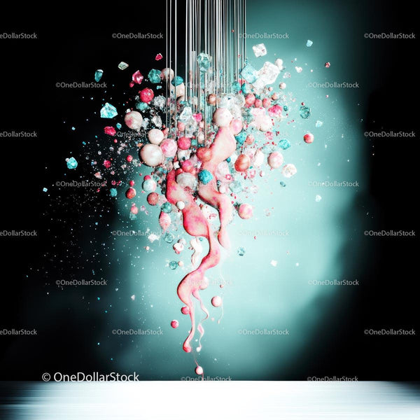 Vivid Explosion of Colors and Shapes in Abstract Art