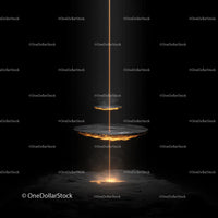 Mystical Floating Discs with Glowing Light Beam