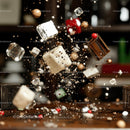 Dynamic Burst of Floating Gourmet Ingredients