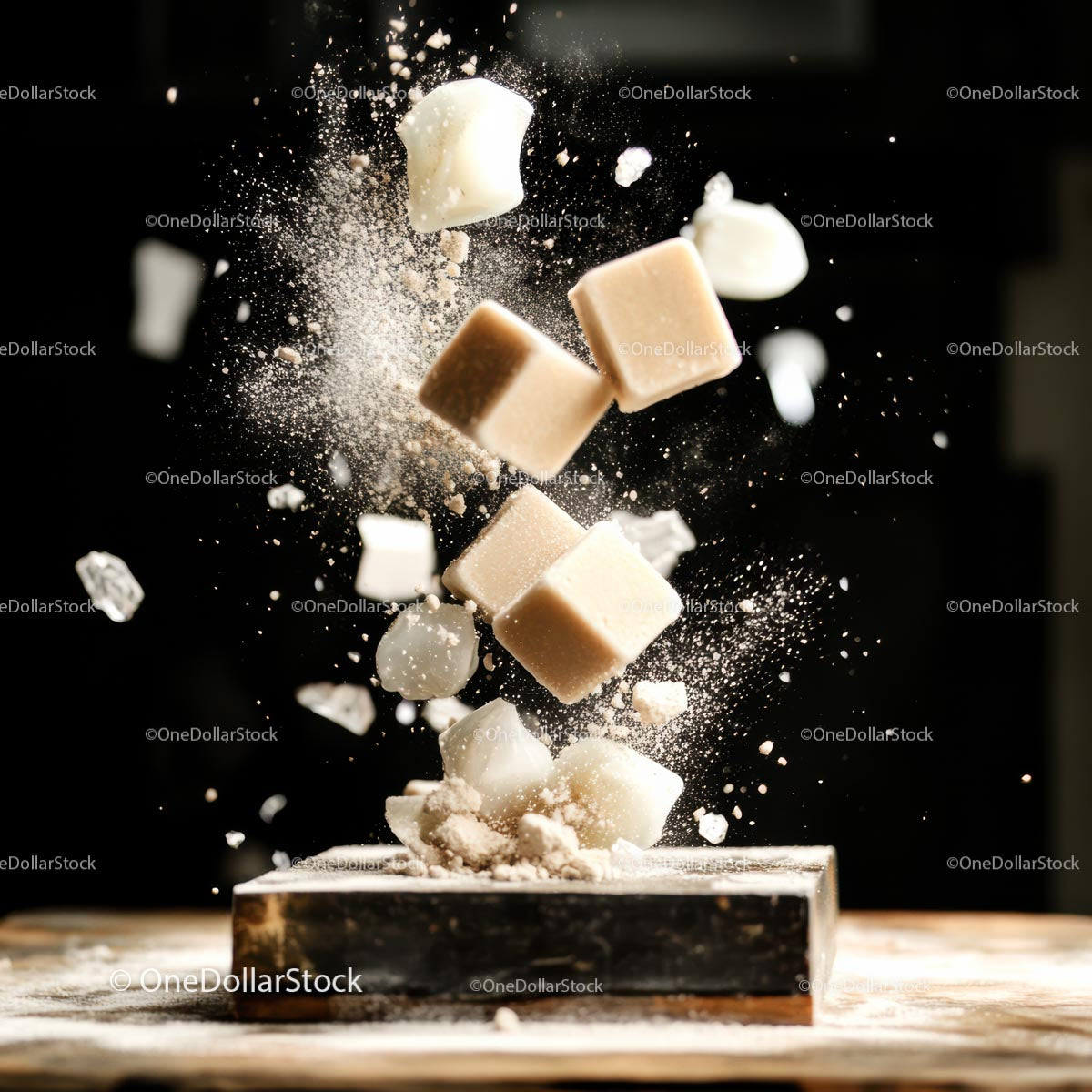 Dramatic Sugar Cubes in Explosive Motion