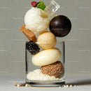 Creative Dessert Stacked in Glass with Gourmet Elegance