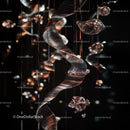 Intricate Glass Sculpture with Elegant Light Patterns