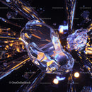 Futuristic Crystal Design with Dynamic Lighting