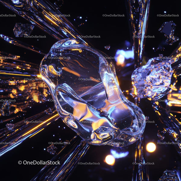 Futuristic Crystal Design with Dynamic Lighting