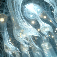 Futuristic Glass Sculptures with Luminous Details