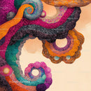 Vibrant Abstract Design with Swirling Patterns