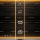 Glowing Zen Stones in a Black and Gold Minimalist Setting