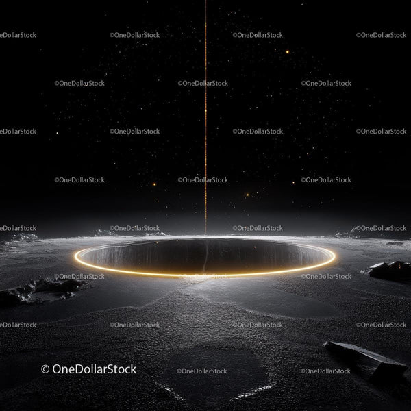 Glowing Cosmic Portal in Starry Outer Space
