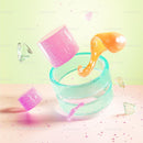 Floating Pastel Abstract Composition with Geometric Elements