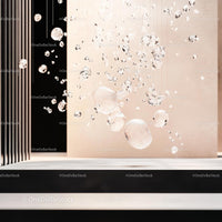 Elegant Glass Bubbles in Minimalist Setting