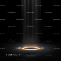 Glowing Yellow Circle in Dark Mystical Atmosphere
