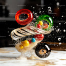 Colorful Floating Spheres in Artistic Abstraction