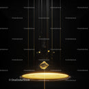 Futuristic Abstract Illumination with Golden Light