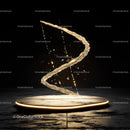 Futuristic Glowing Spiral on Abstract Platform