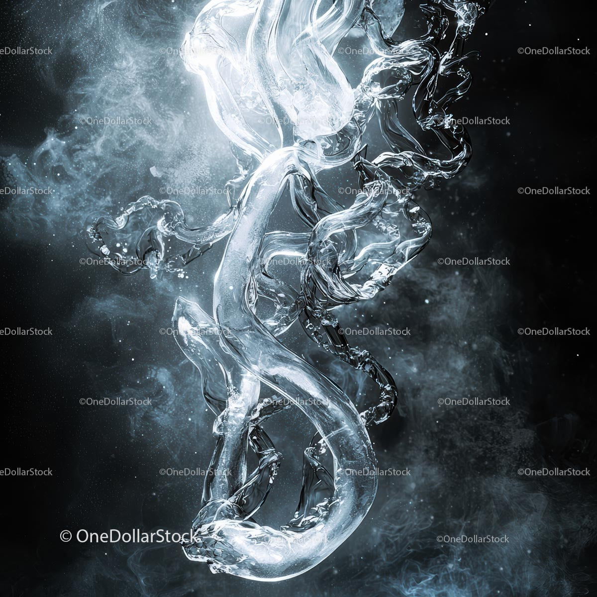 Abstract Fluid Art with Dynamic Liquid Shapes