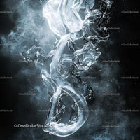 Abstract Fluid Art with Dynamic Liquid Shapes