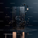 Futuristic Abstract Sculpture with Floating Elements