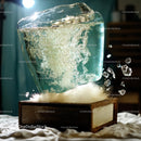 Suspended Ice Block with Bubbling Water Effect