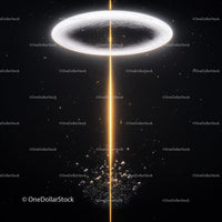 Futuristic Cosmic Light Beam in Space
