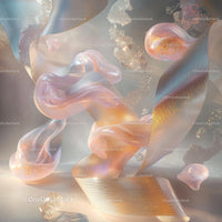 Ethereal Fluid Shapes in Light and Pastel Tones