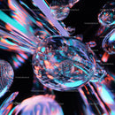 Vibrant Abstract Art with Glowing Bubbles