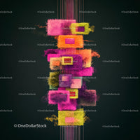 Vibrant Abstract Geometric Shapes with Textured Design