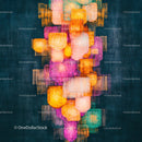 Vibrant Abstract Geometric Pattern in Dynamic Colors