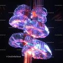 Vibrant Abstract Neon Light Installation