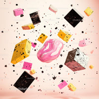 Abstract Surreal Design with Colorful Floating Cubes