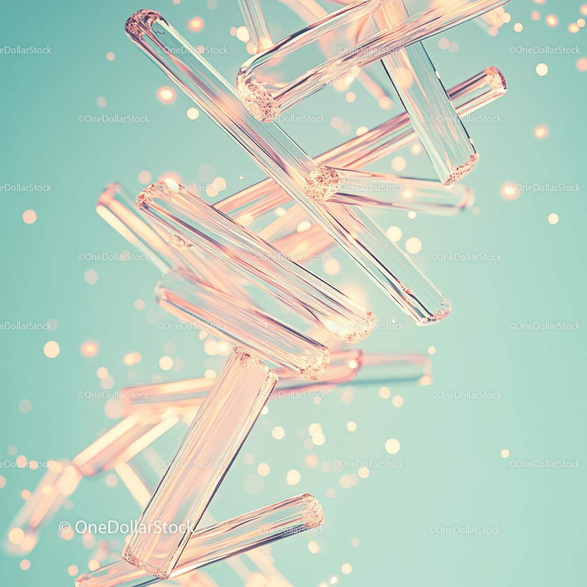 Intersecting Glass Tubes with Soft Blurred Lights