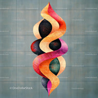 Vibrant Abstract Sculpture in Modern Interior Setting