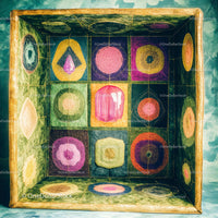 Vibrant Geometric Textile Art with Bold Patterns